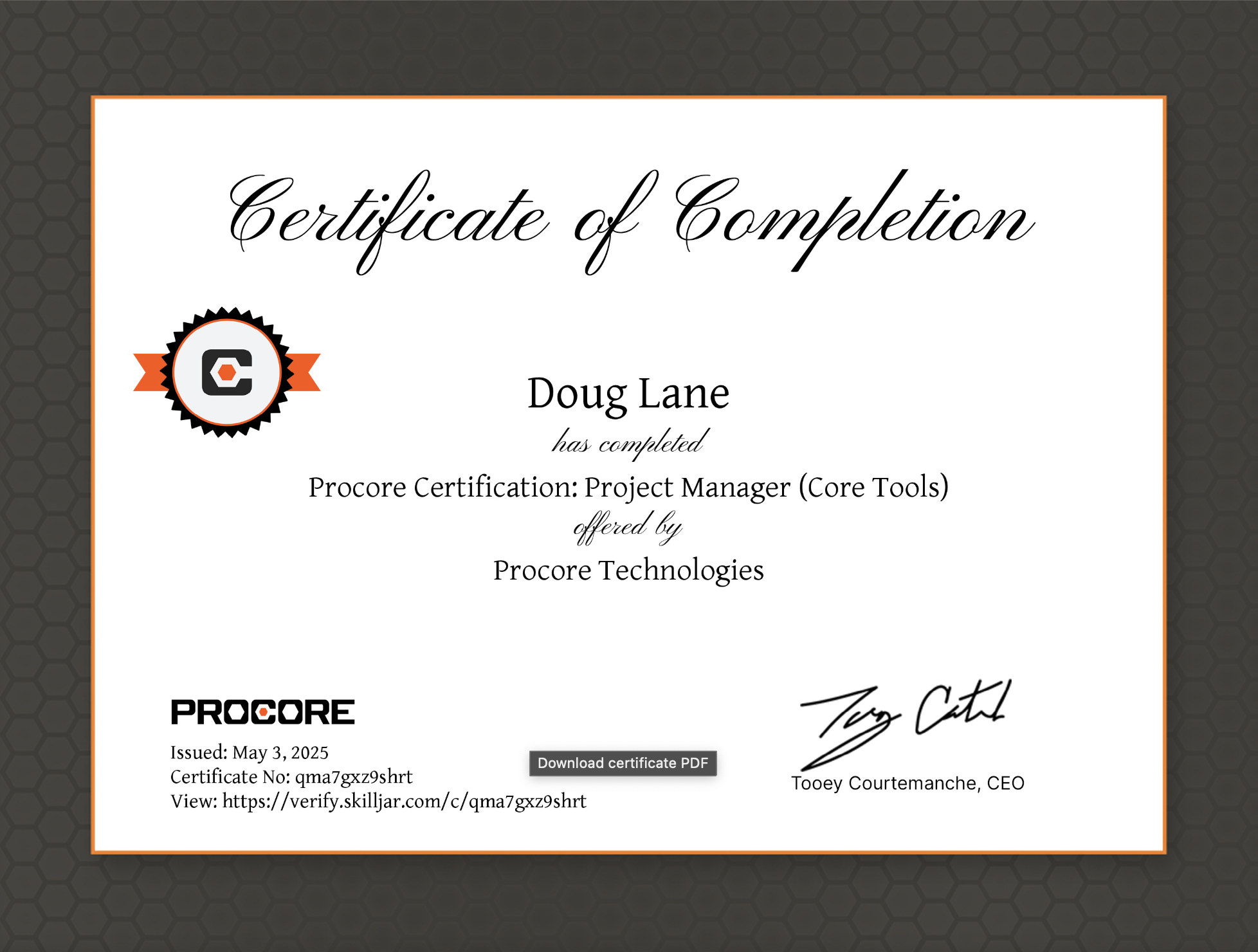 Professional Certification