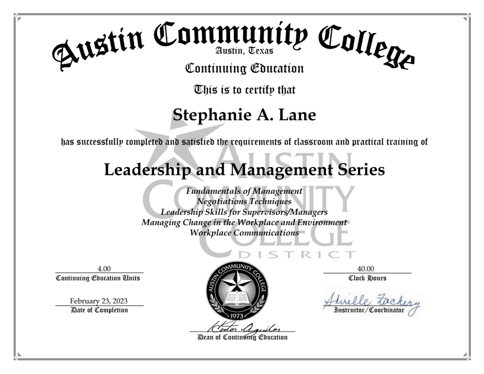 Professional Certification