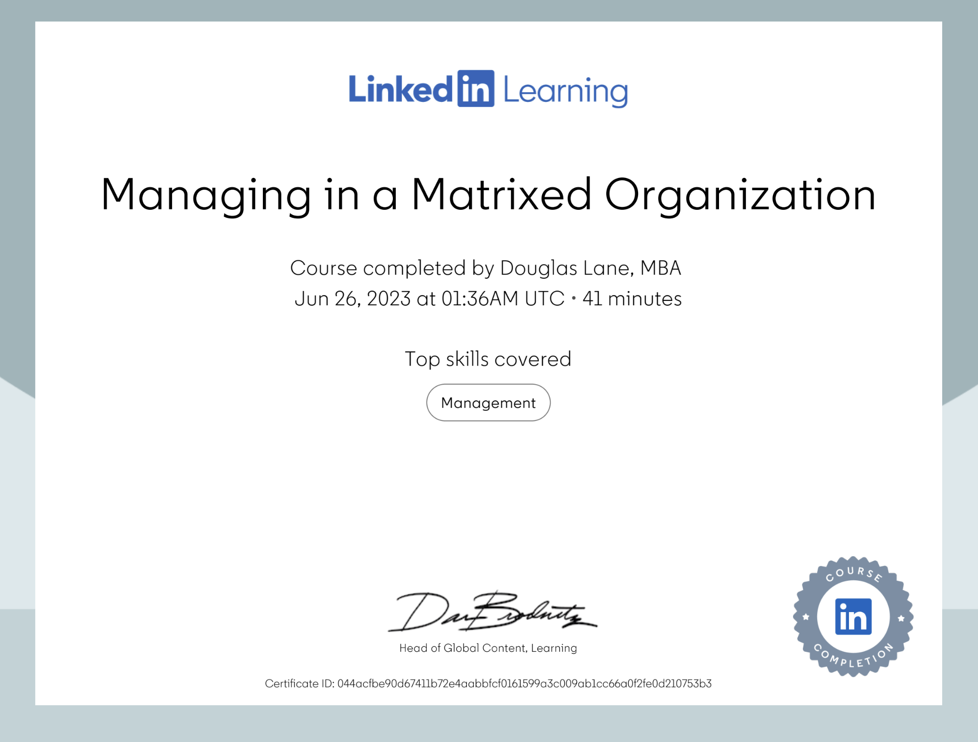 Professional Certification