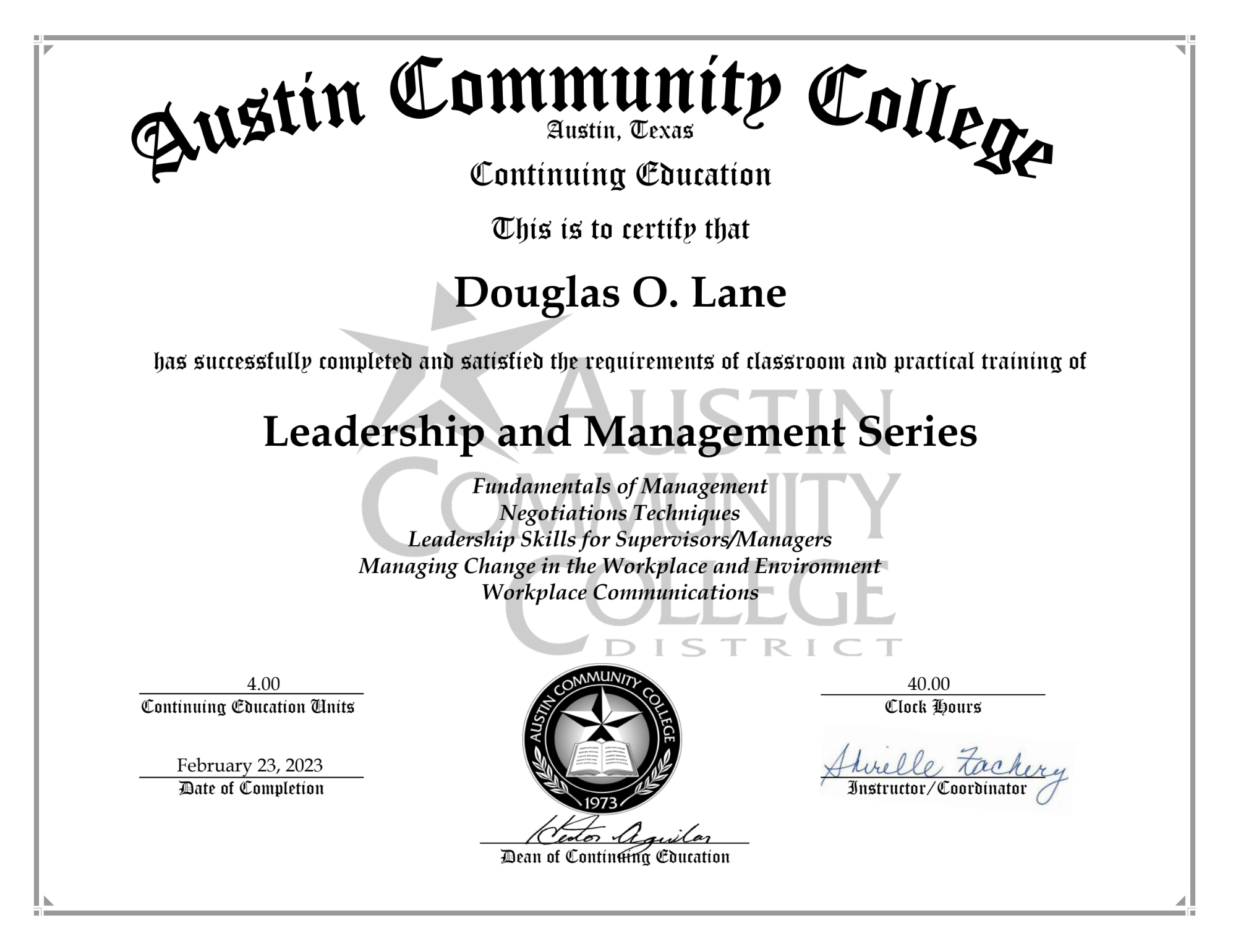 Professional Certification
